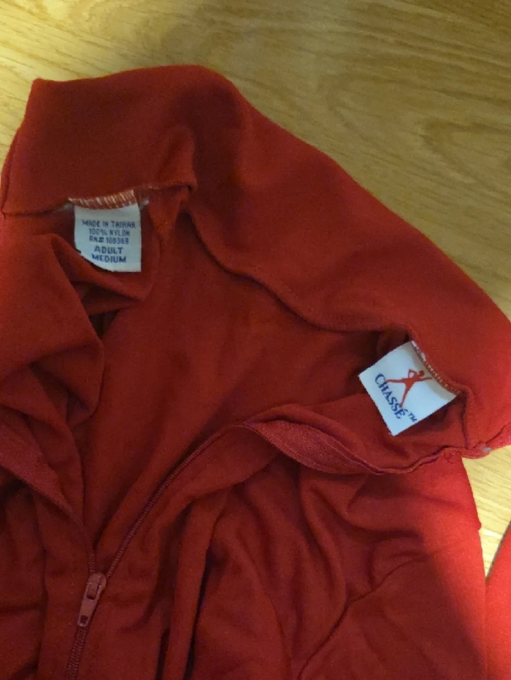 Women’s Red Cropped Long-Sleeve Turtleneck Cheer Top - Picture 2 of 3